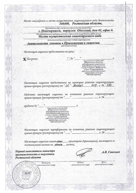 лицензия по осуществлению образовательной деятельности